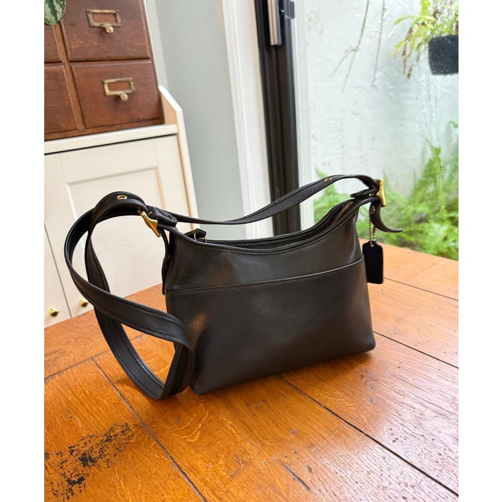 Vintage Coach Legacy #9136 Black Leather Shoulder Crossbody Bag | Hang Tag
